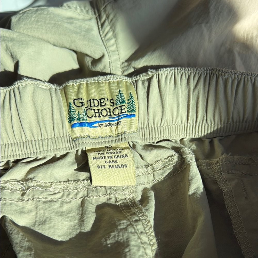 Tan Cargo Shorts with Adjustable Waistband - Picture 8 of 13